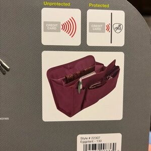 Eggplant RFID Blocking Purse Organizer